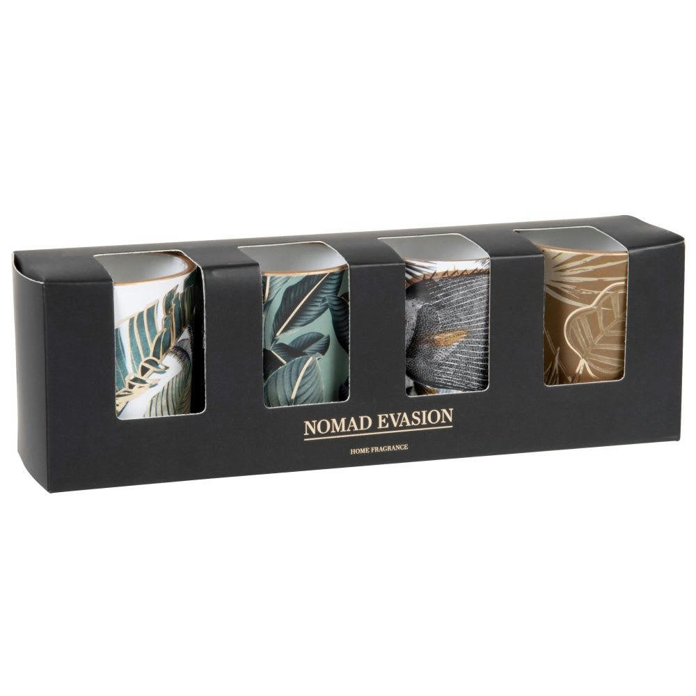 - Coffret bougies lumignons parfumées (x4) en verre multicolore