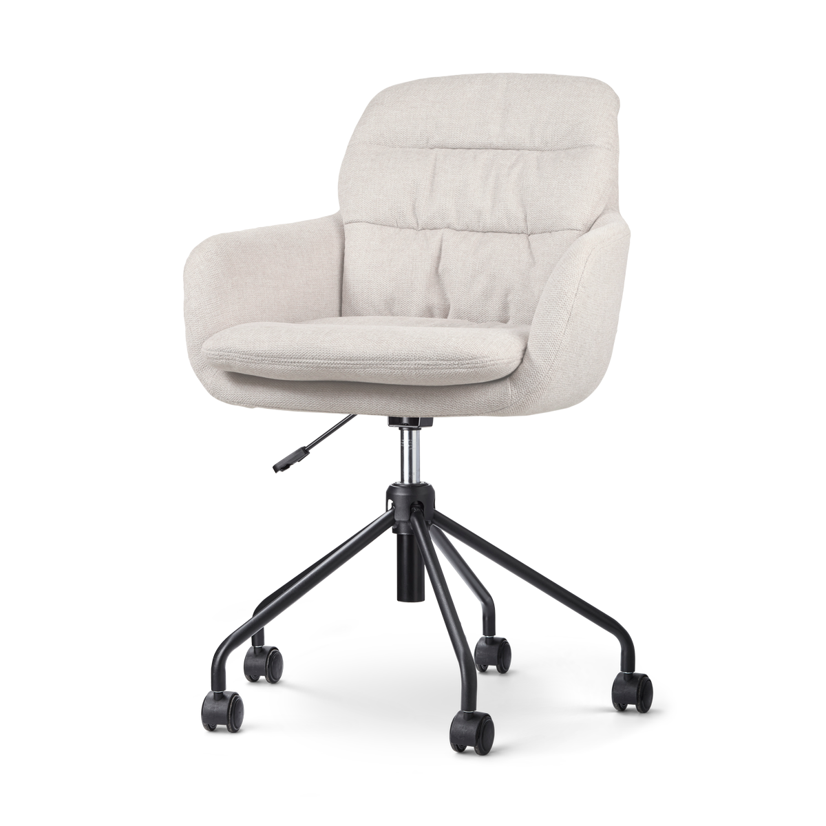 Nolon Nout-Mia Bureaustoel Beige - met Armleuning - Zwart