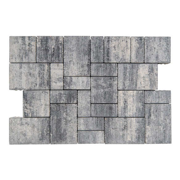 Pflasterstein, Beton, schwarz/weiß, LxBxS: 119 x 79 x 6 cm
