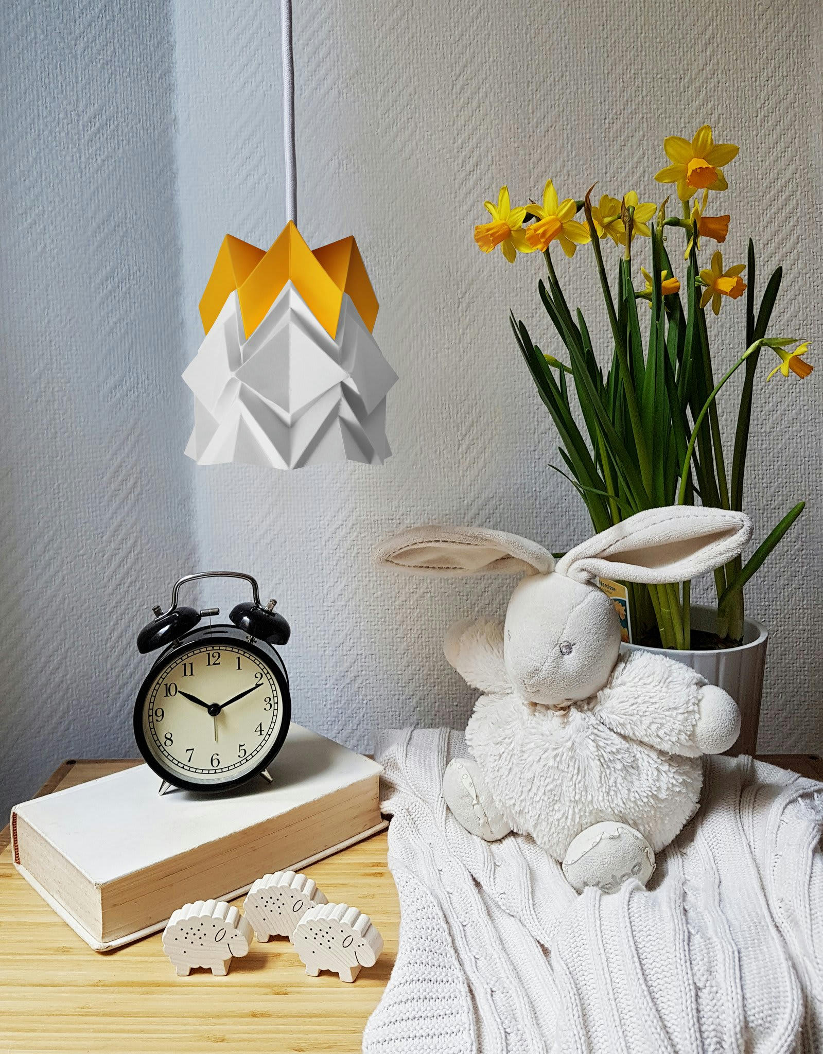 HOUSEKI - Petite suspension origami design bicolore en papier