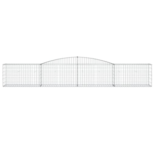 NNEVL Arched Gabion Baskets 3 pcs 400x50x60/80 cm Galvanised Iron