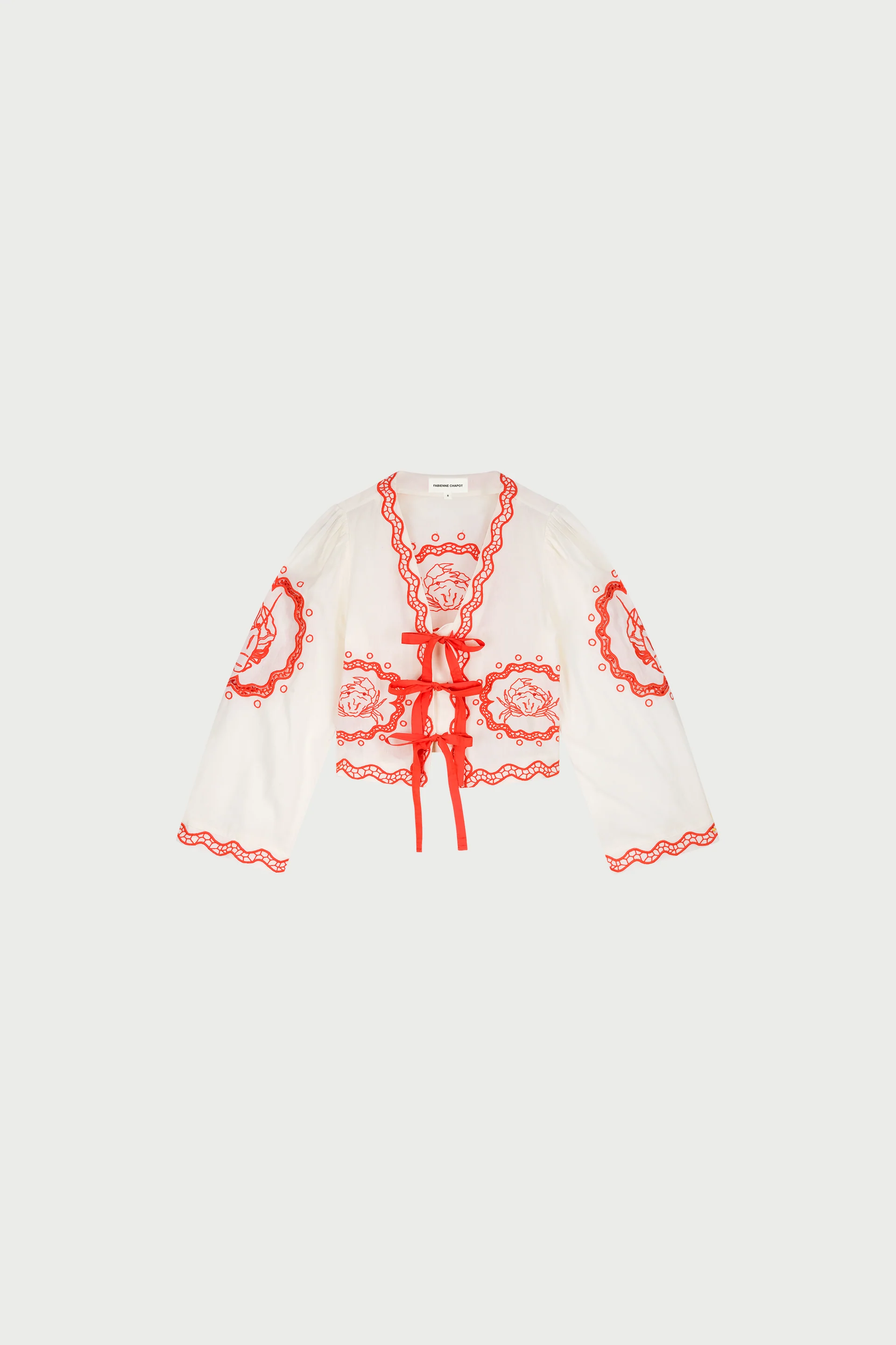 Serviette Blouse | Cosy White/Tangerine Tango