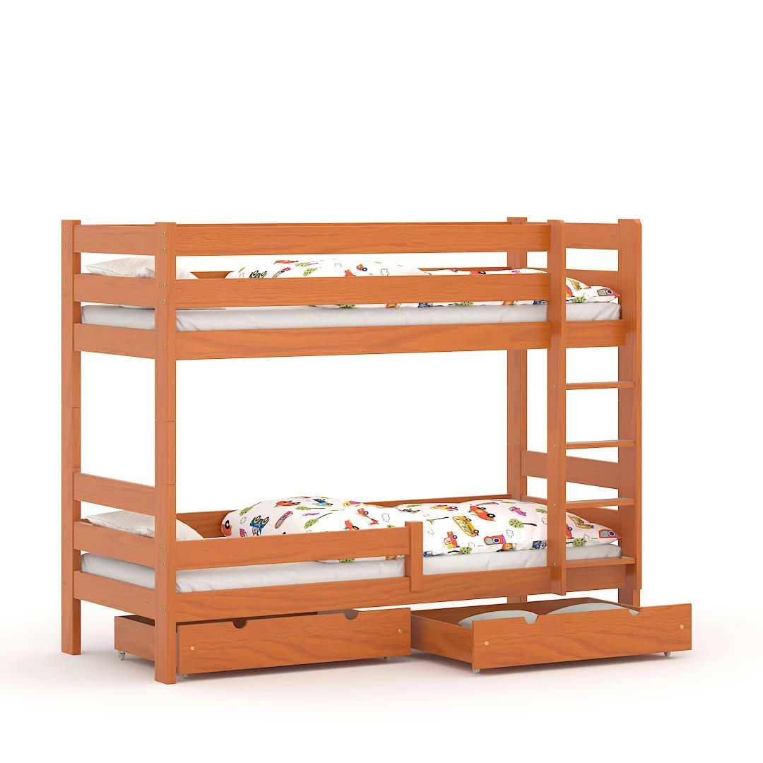 - Lit superposé en pin massif 180x80 aulne