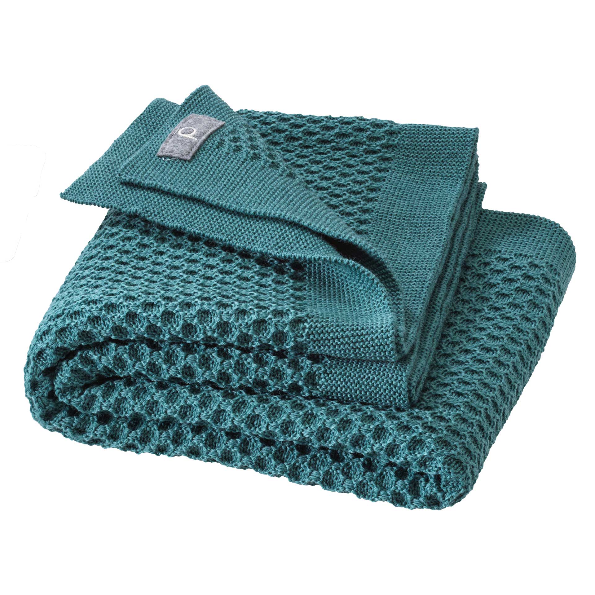 Waben-Strickdecke