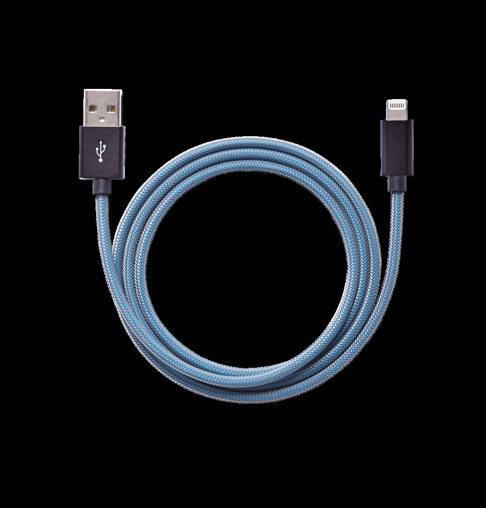 Bluehive Lightning Charger & Sync Cable, Fishnet, Compatible with New Apple Devices, 3-ft