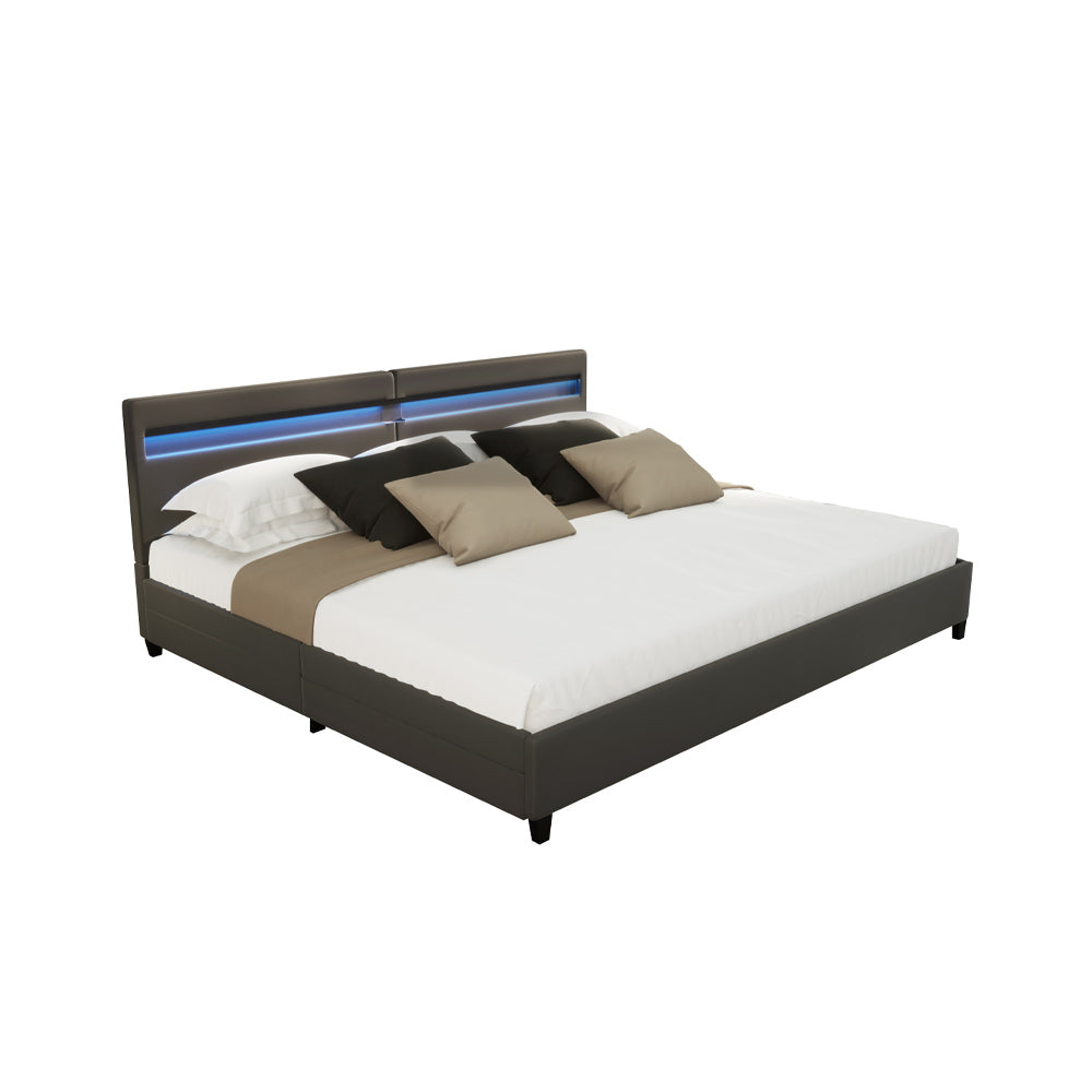 Home Deluxe LED-bed NUBE Donkergrijs