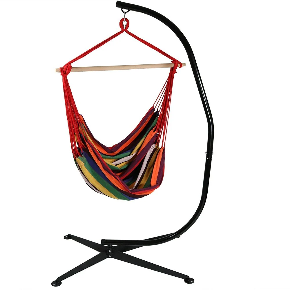 Sunnydaze Jumbo Hanging Chair Hammock Swing & C-Stand
