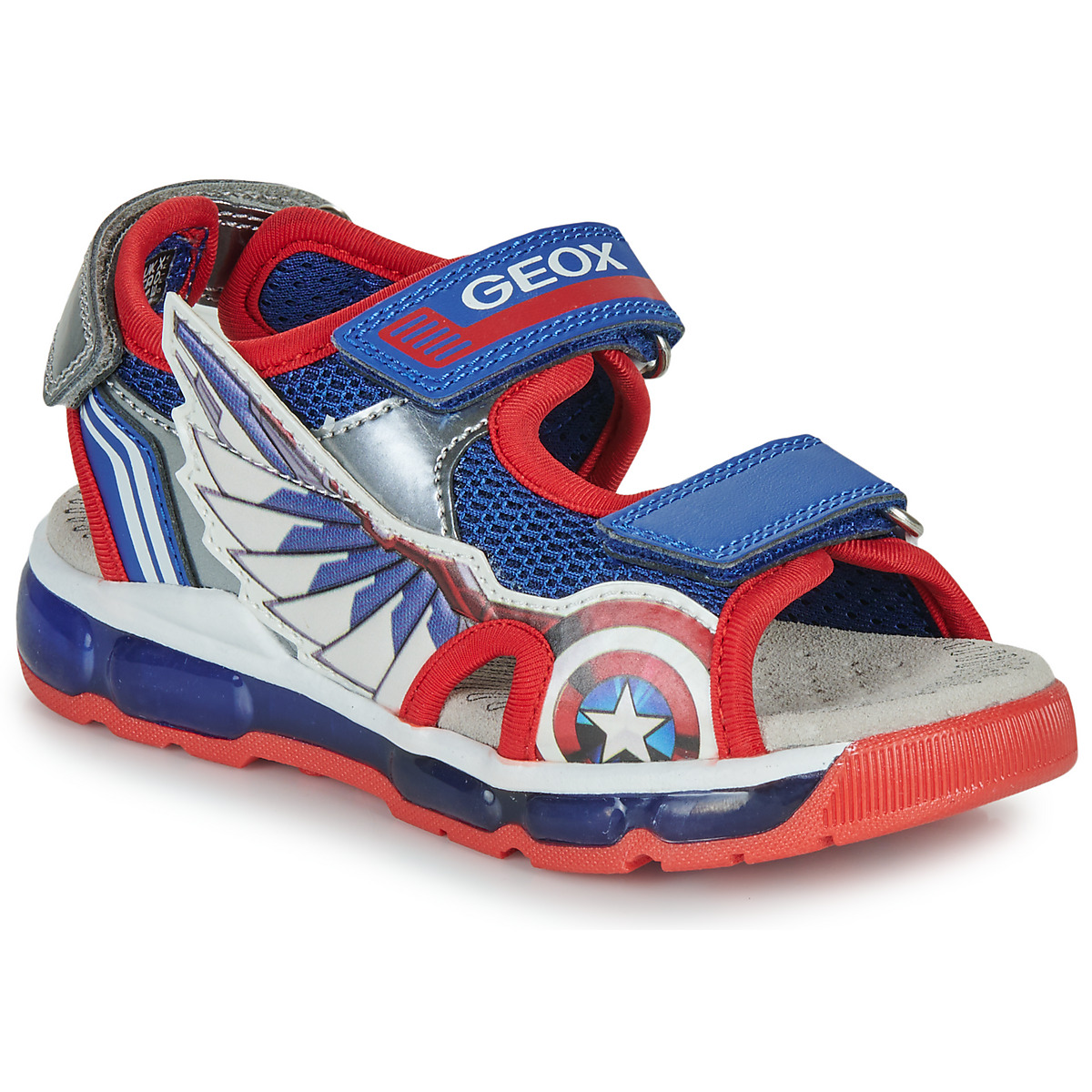Geox - J SANDAL ANDROID BOY - Blue / Red / White
