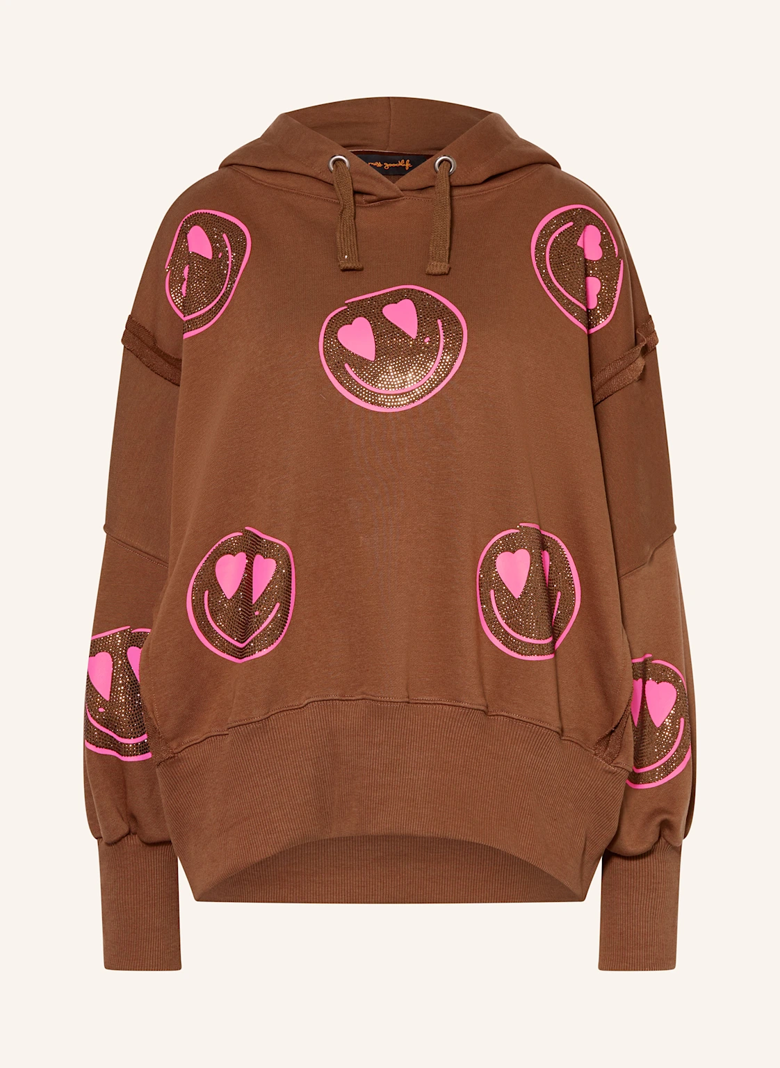 miss goodlife Oversized-Hoodie mit Schmucksteinen