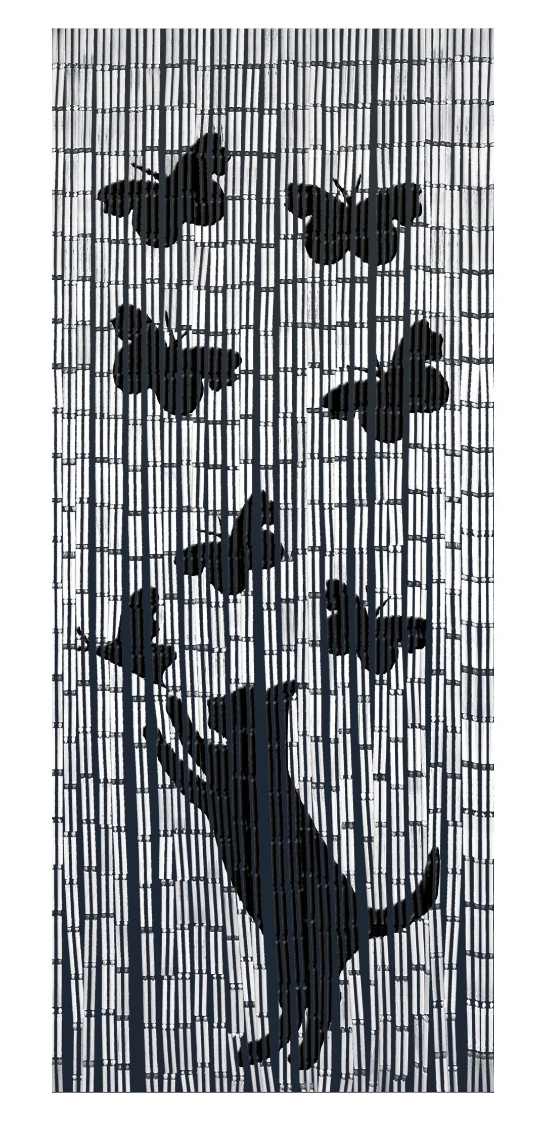 Zasłona bambusowa Kot i motyle, 90x200 cm