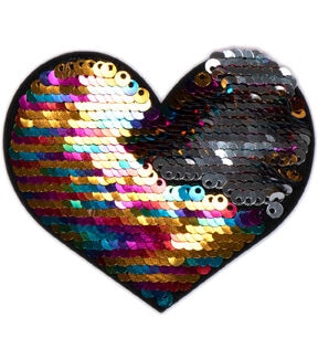 3 Reversible Sequin Heart Patch by hildie & jo
