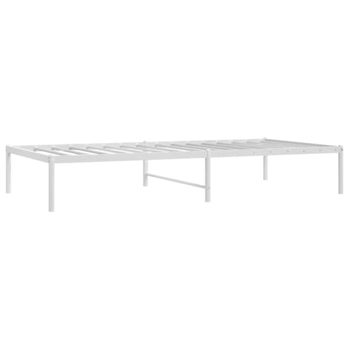 NNEVL Metal Bed Frame White 92x187 cm Single