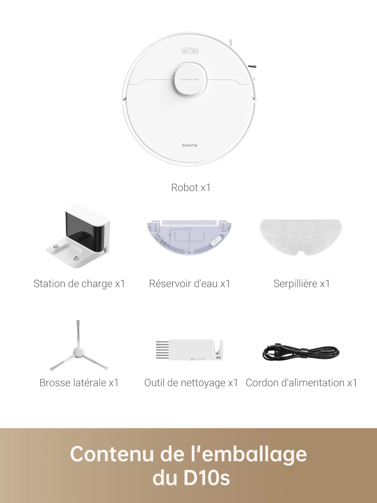 Dreame D10s robot aspirateur avec fonction d