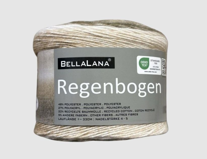 Strickgarn Regenbogen Natur