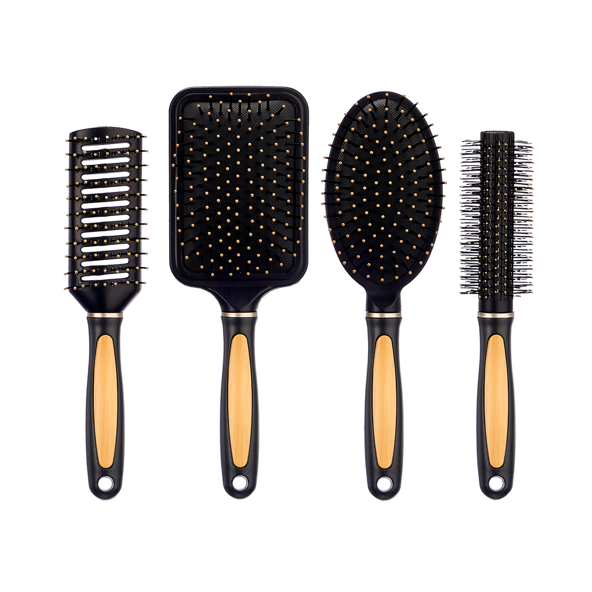 Conjunto de 4 escovas de cabelo