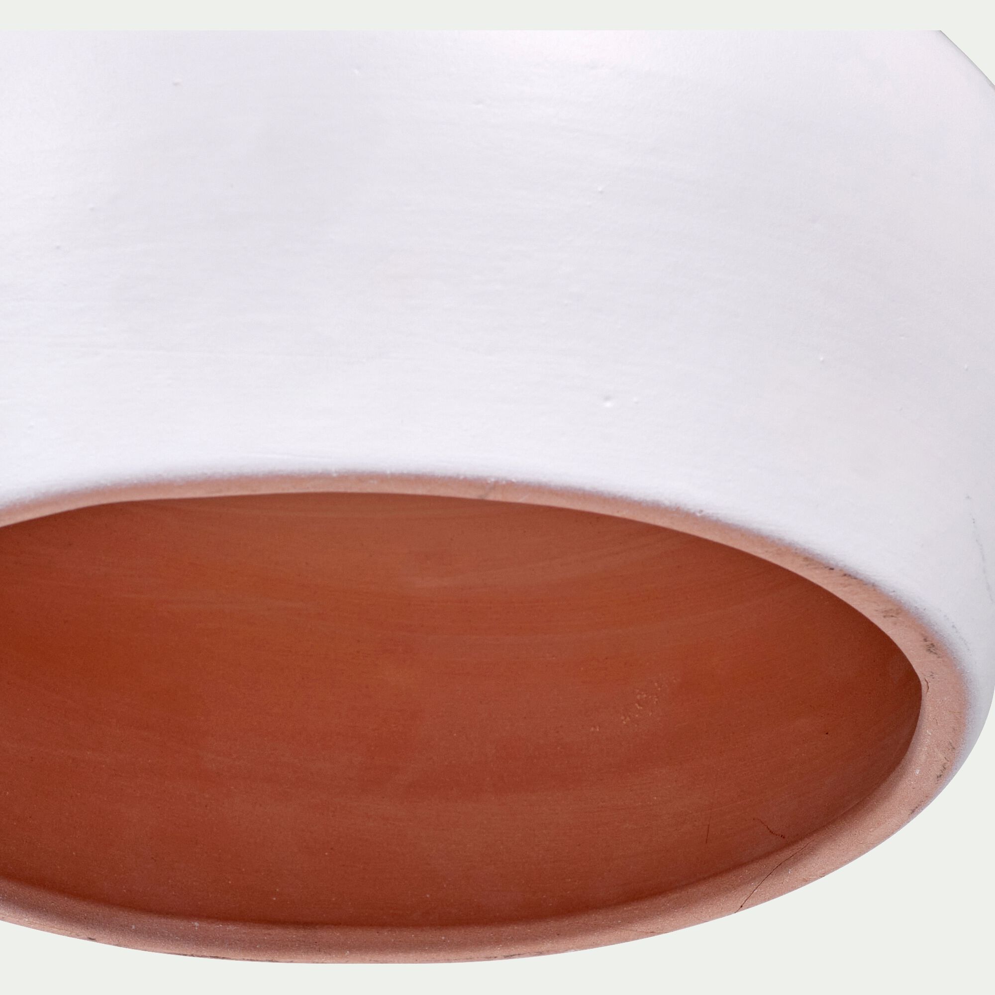 NEFTA - Suspension électrifiée en terre cuite D18cm - blanc