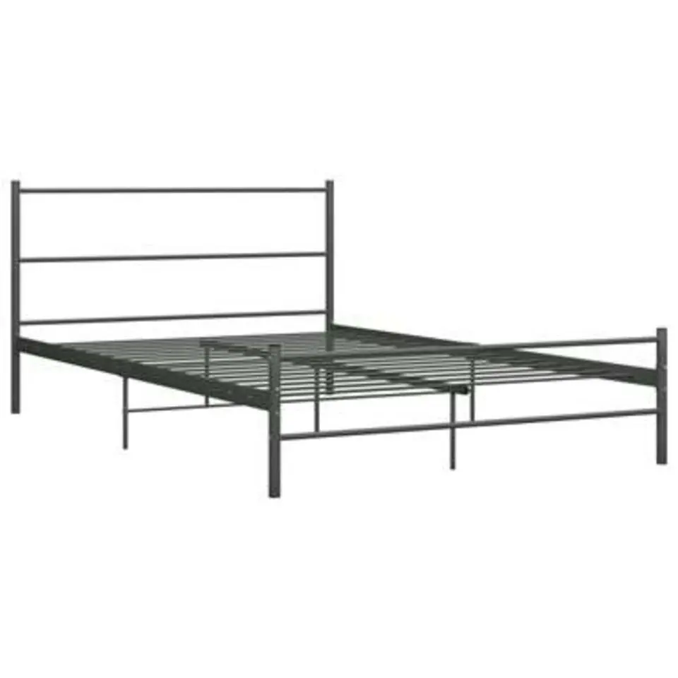 vidaXL - Bed frame zonder matras - Grijs - Metaal - 140x200 cm
