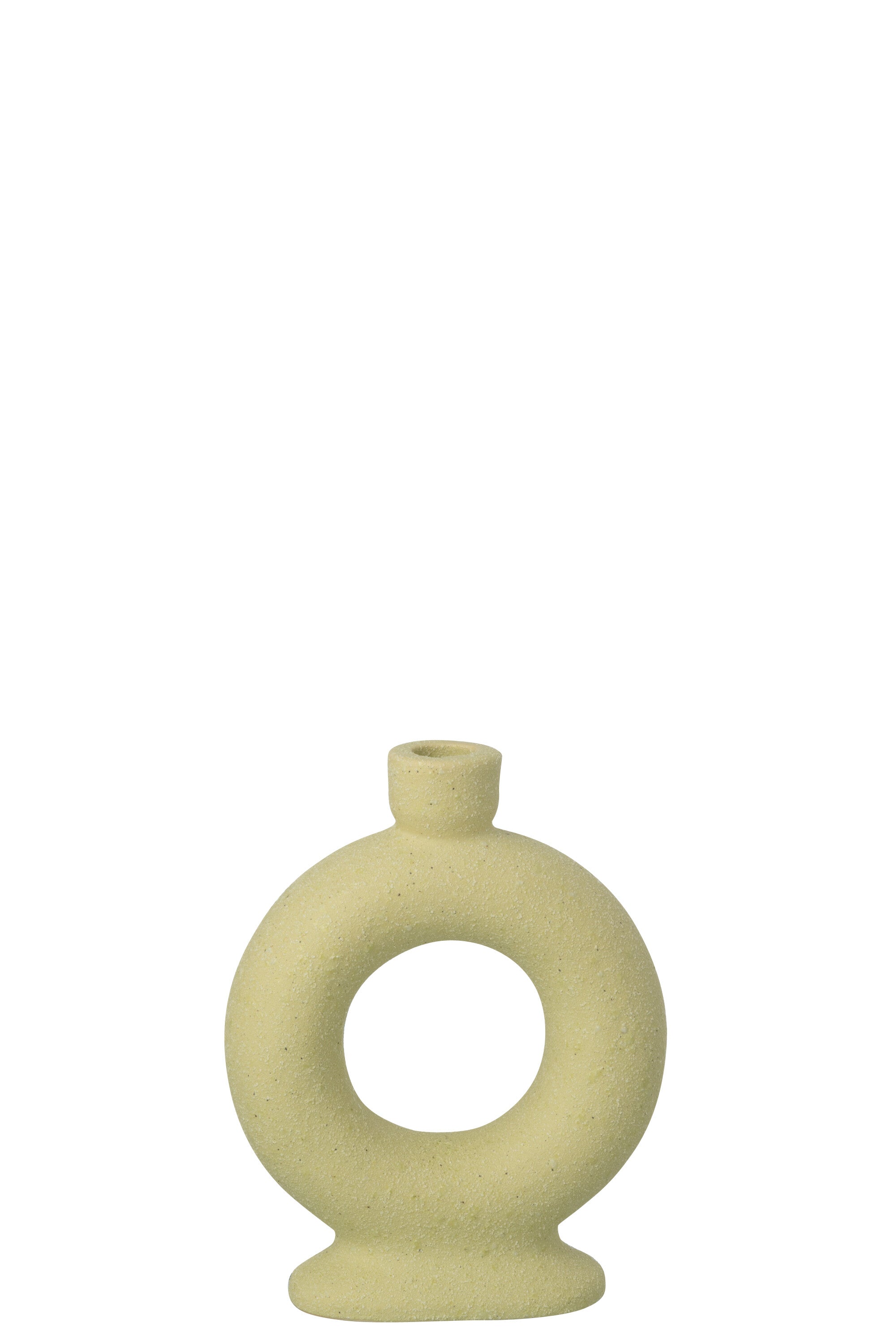 J-Line vaas Soliflore 1 Ring - steengoed - muntgroen - small