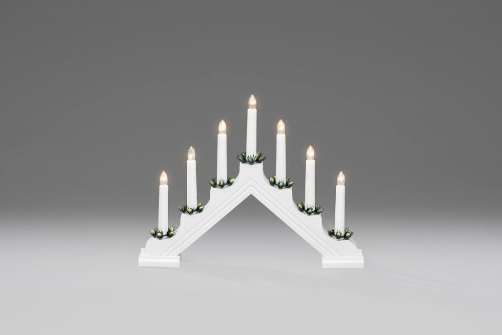 ADVENTSSTAKE KONSTSMIDE 7 HVIT