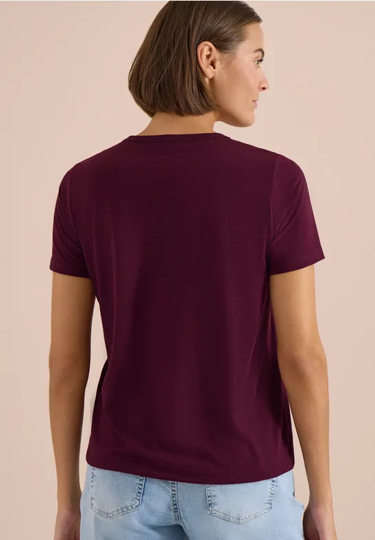 Kurzarm Shirt in Ausbrenner-Optik