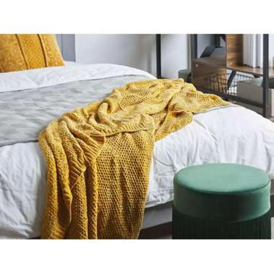 HAIFA - Plaid - Geel - 150 x 200 cm - Polyester