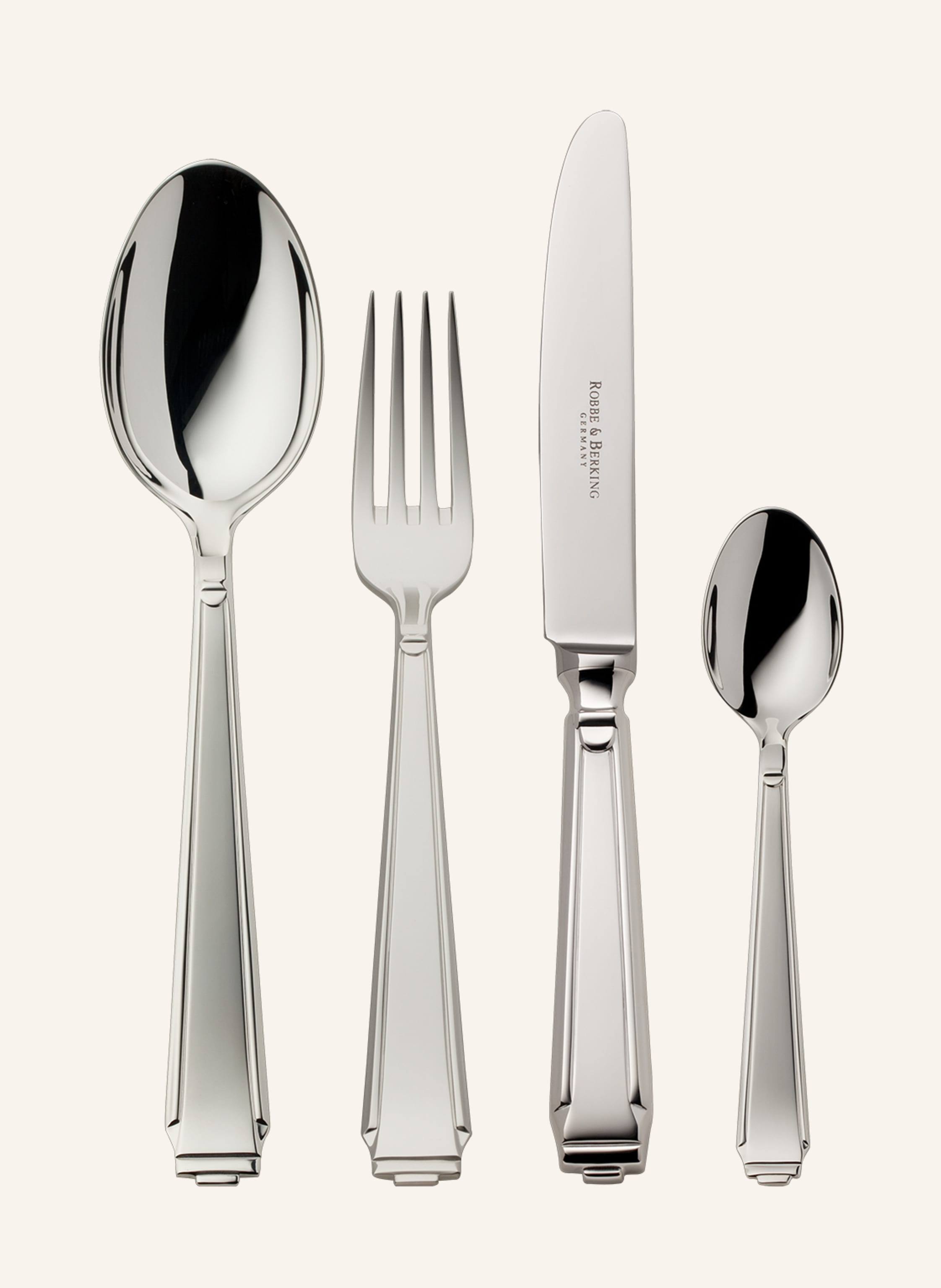 ROBBE & BERKING 4-tlg. Besteckset ART DECO
