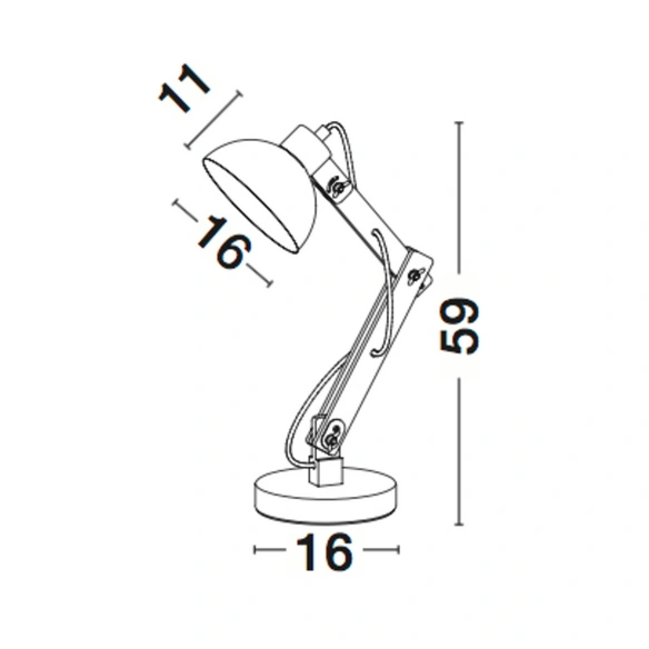 Tischleuchte »Lila«, LED, 1-flammig, weiß/holzfarben