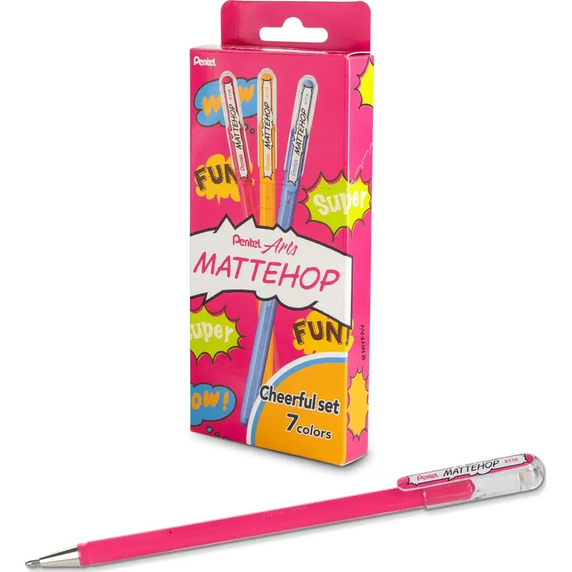 Kugelschreiber 7er-Set Mattehop
