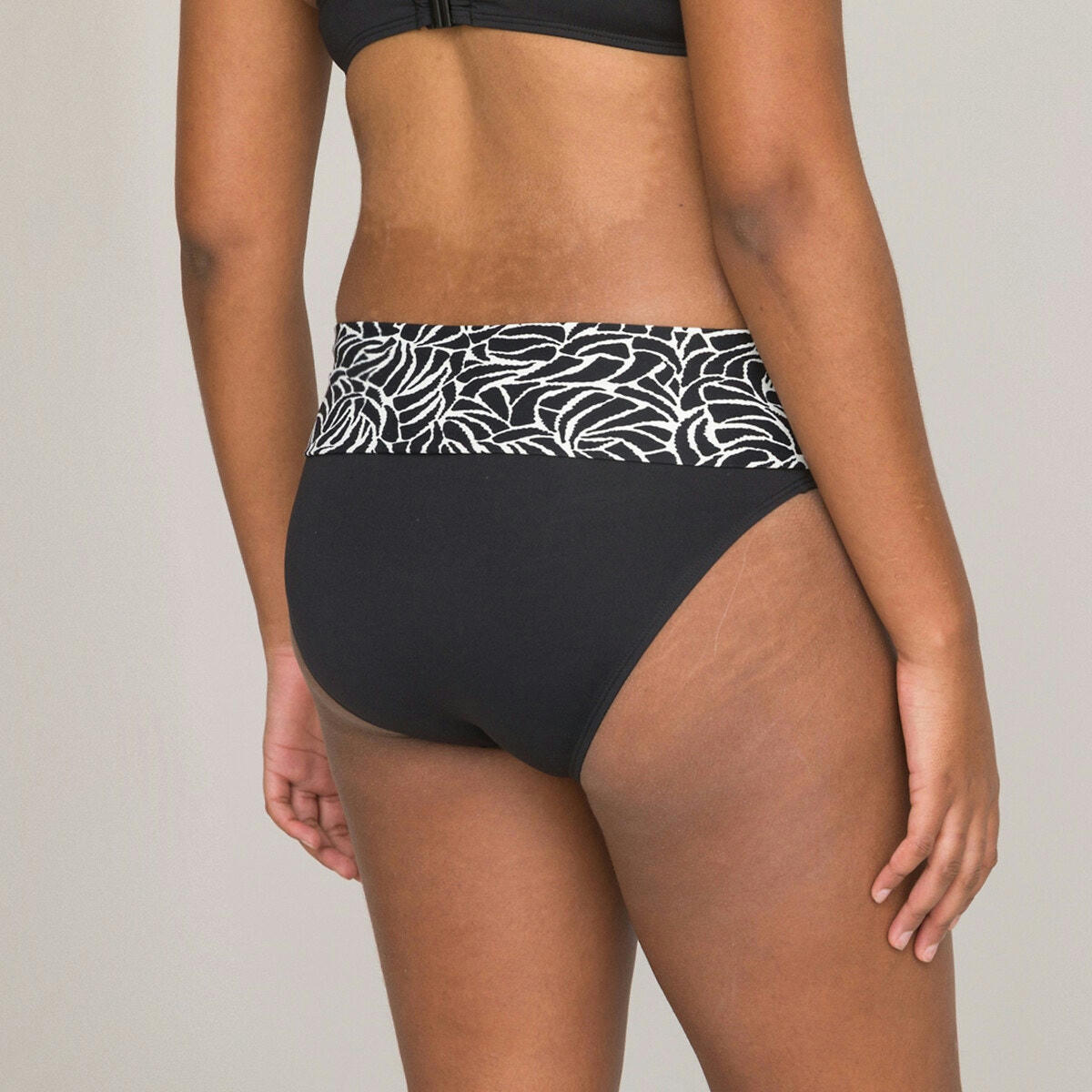 Bas de maillot de bain culotte haute, imprimé