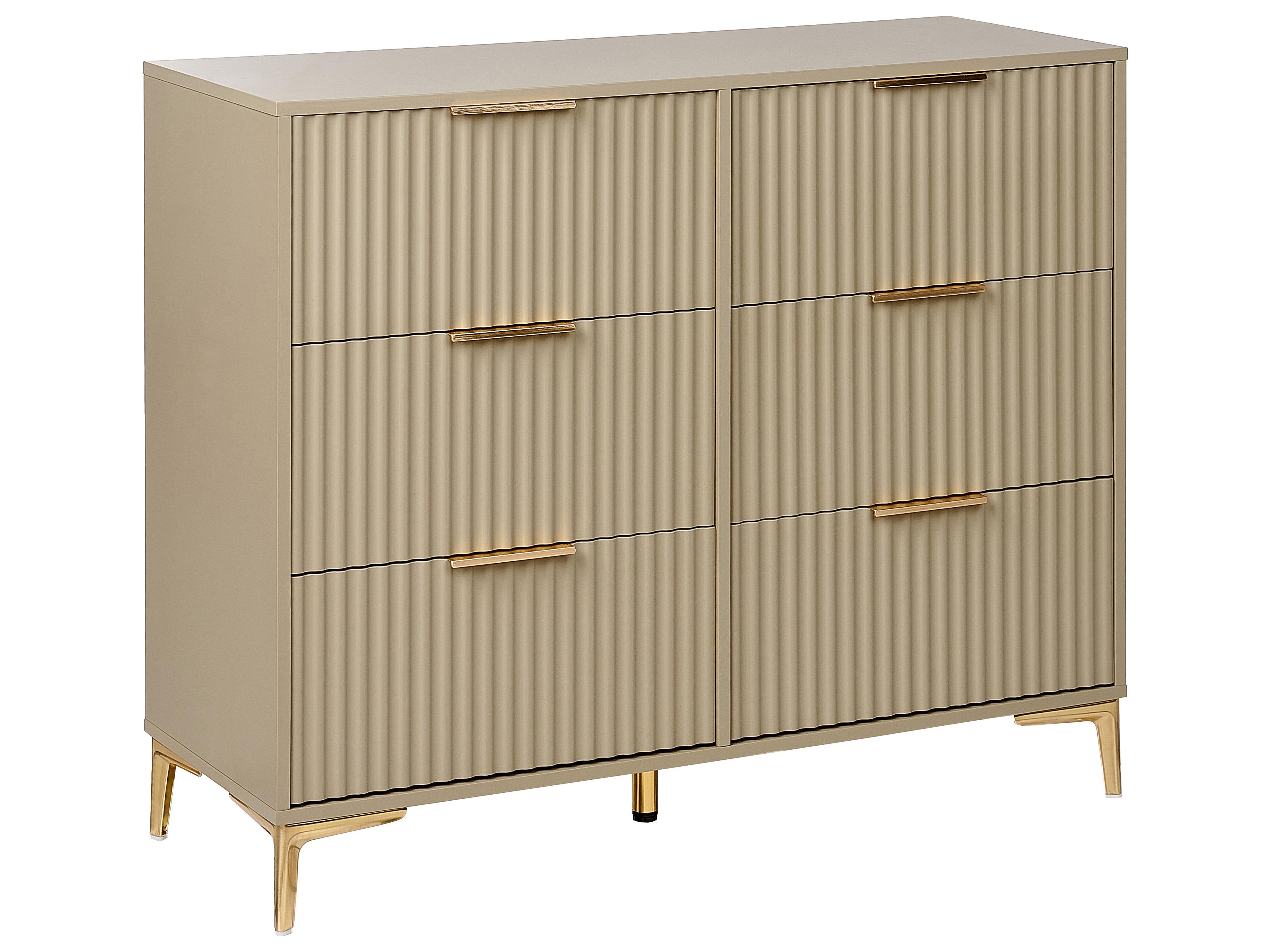 6 Drawer Chest WALCOTT Beige