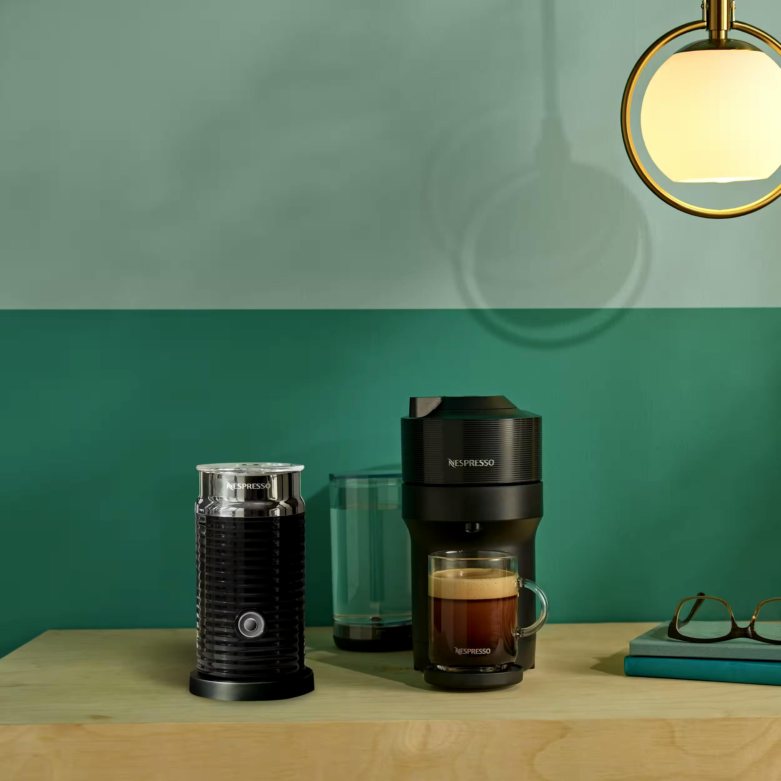 Nespresso Vertuo POP+ Coffee & Espresso Machine Bundle with Aeroccino, Black, 1-Cup