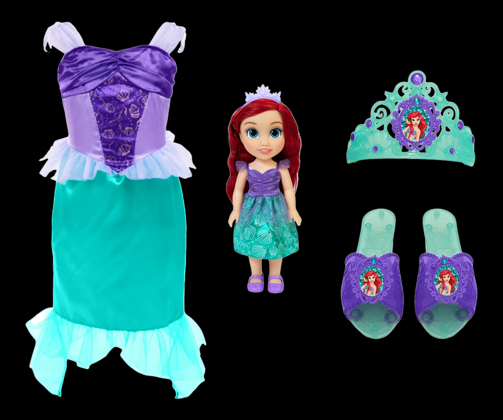 Disney Princess Doll with Dress & Accessories Playset, Ages 3+