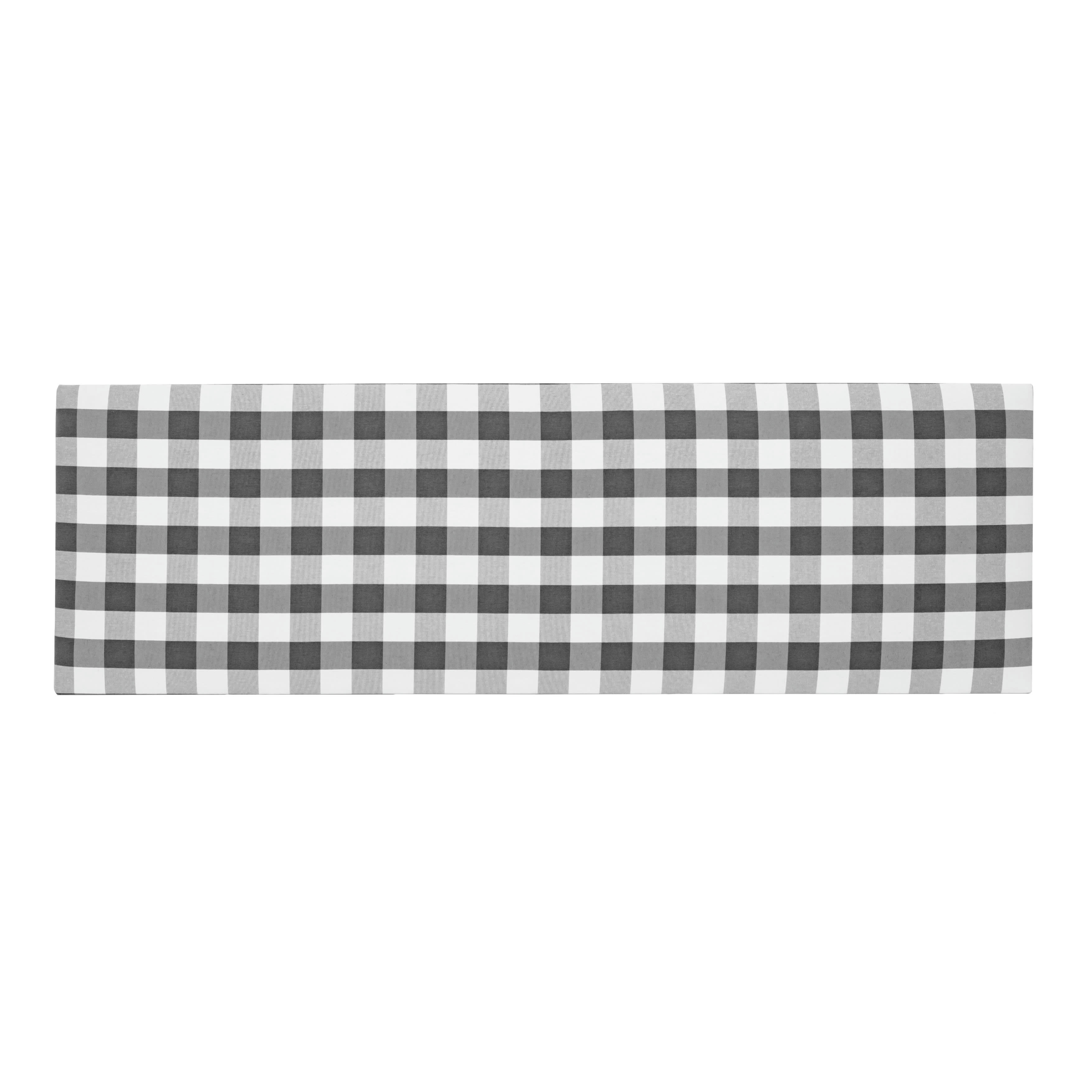 BILLIE LAREDO - Tête de lit tapissée en vichy noir 165x52cm