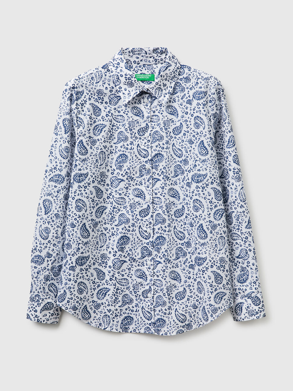 Patterned shirt in lightweight cotton
