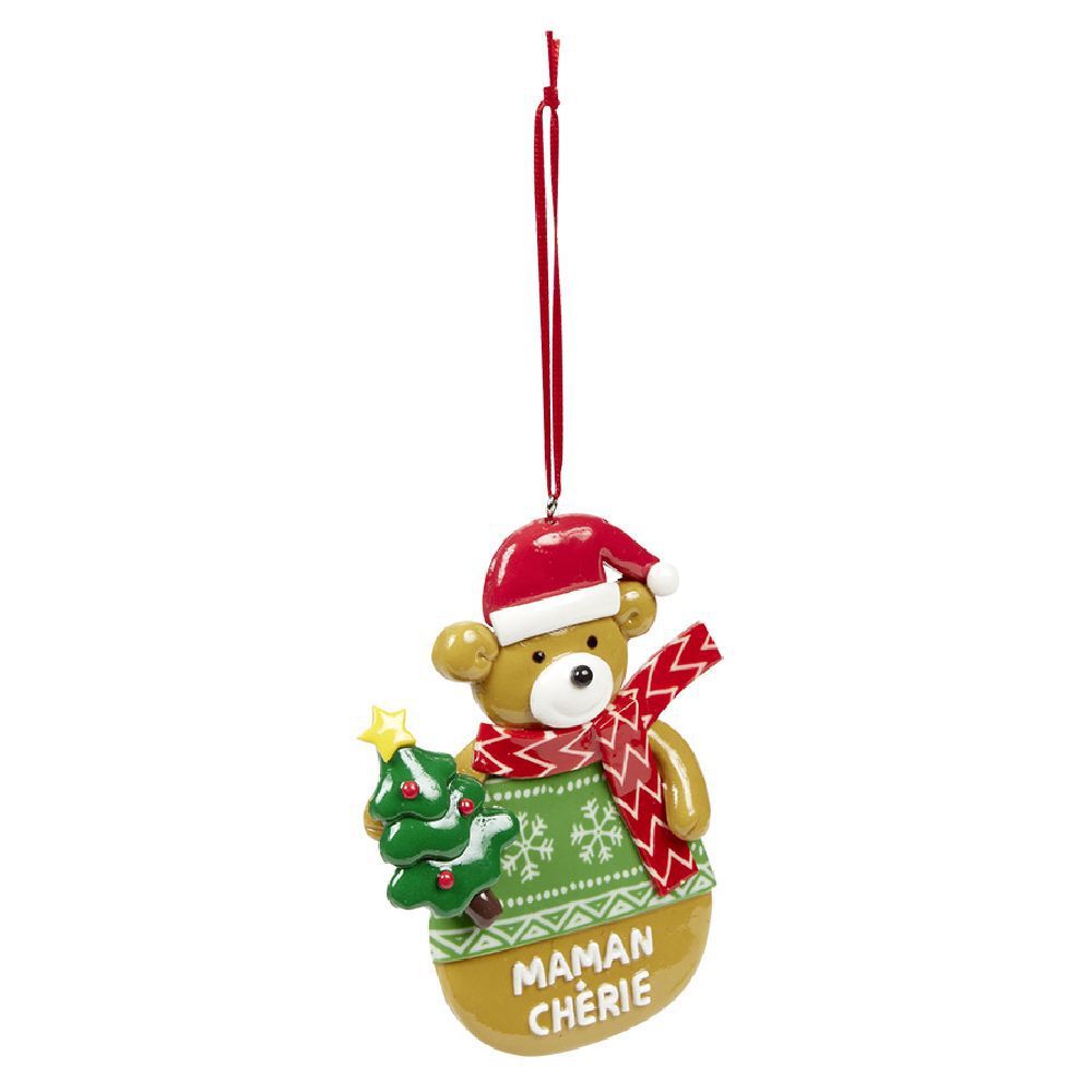 Figurine de No&euml;l à suspendre résine personnalisable (plusieurs mdèles)