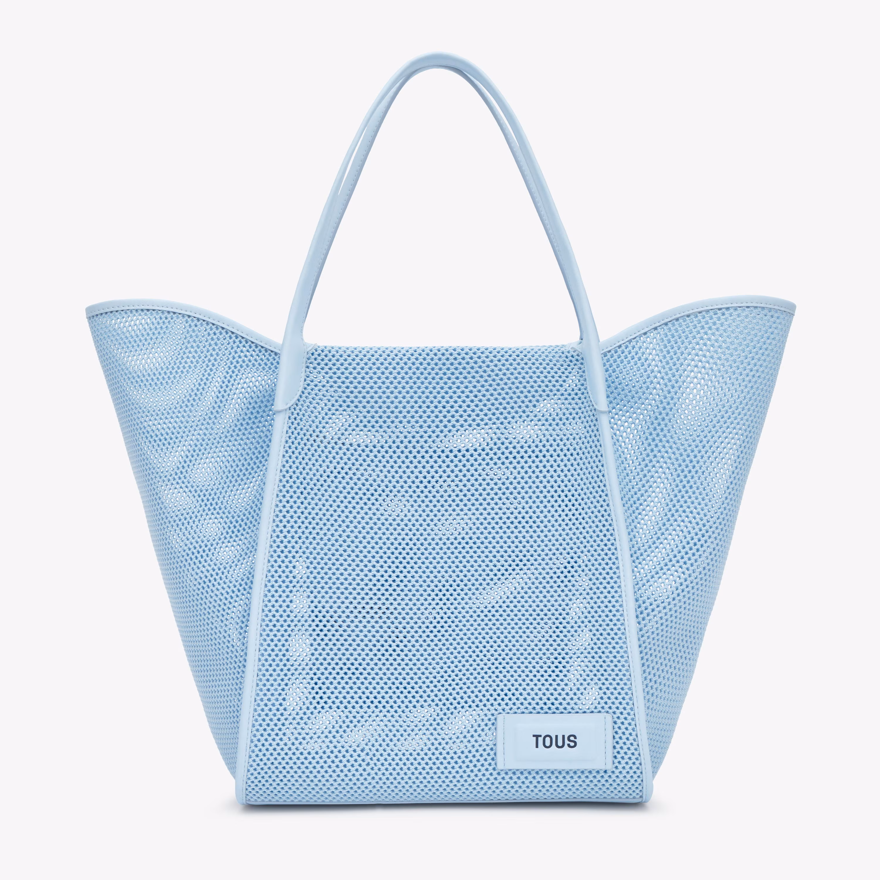 Capazo grande azul cielo TOUS Tulip Mesh