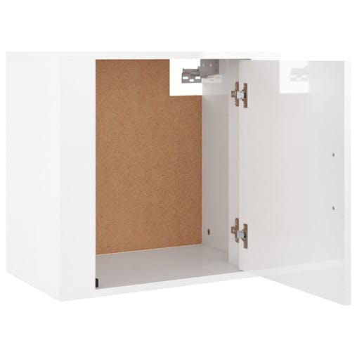 NNEVL Wall-mounted Bedside Cabinets 2 pcs High Gloss White 50x30x47cm