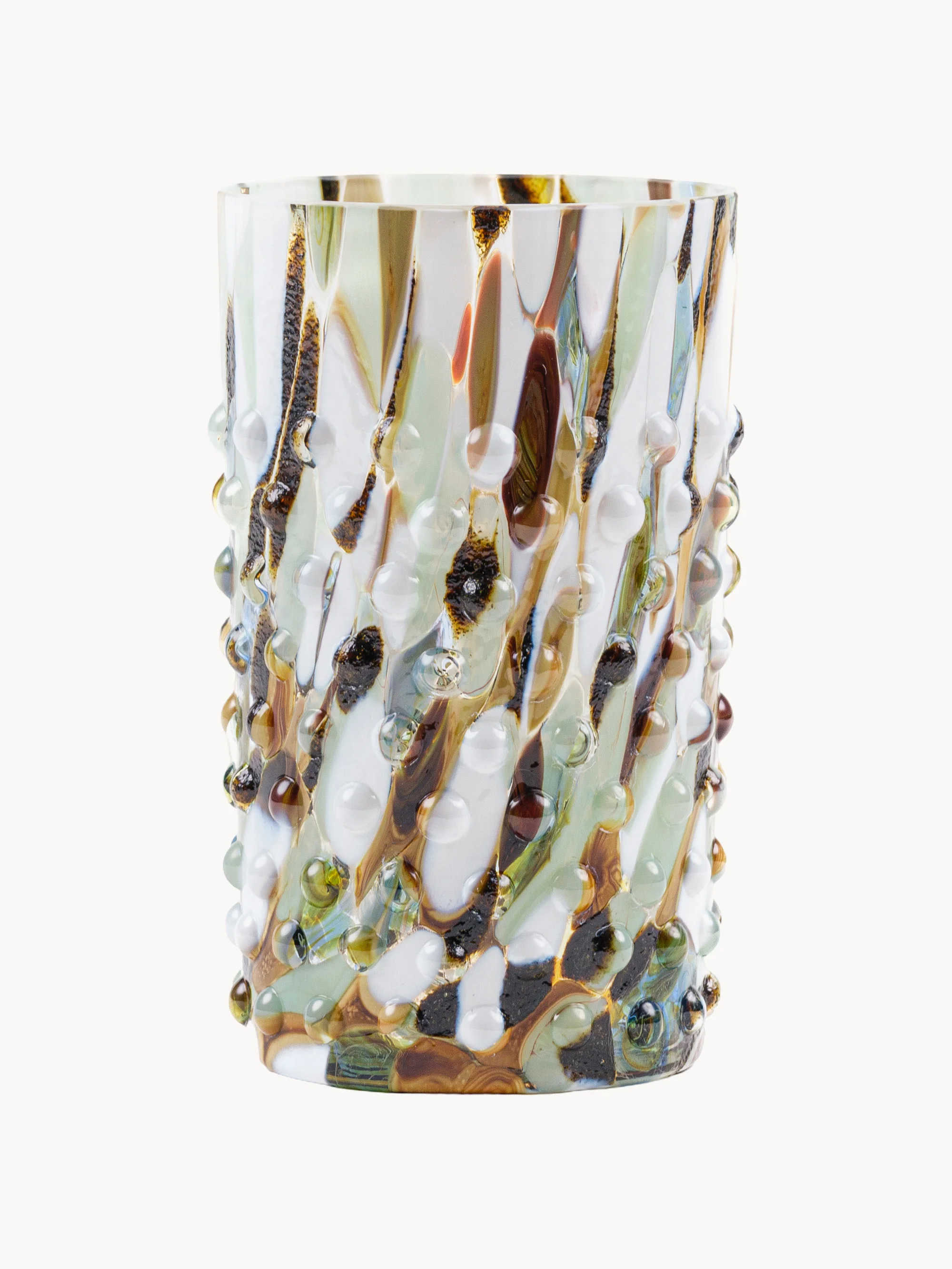 Mundgeblasene Highball-Gläser Hobnail, 2er-Set