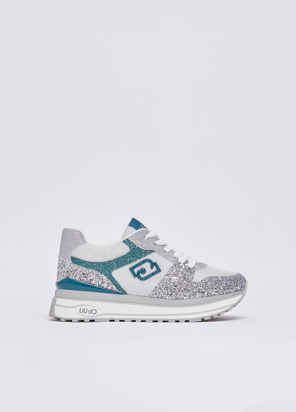 Sneakers platform full glitter