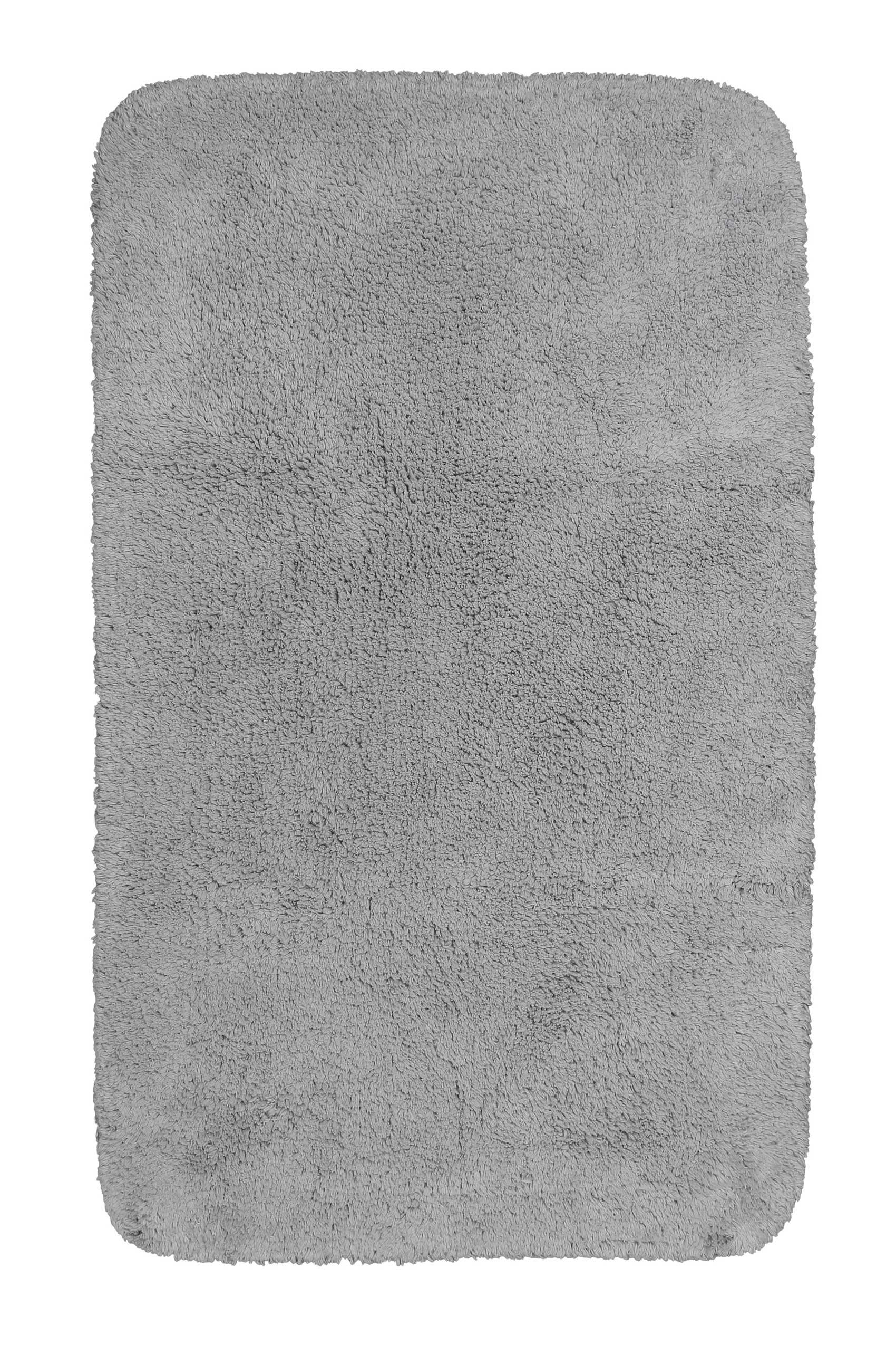 OLE - Tapis de bain doux gris clair coton 70x120
