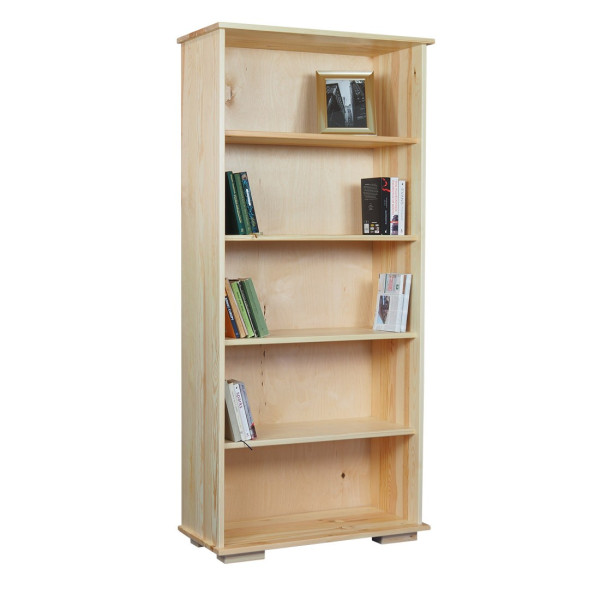 Regał II drewniany MODERN, kolor sosnowy, 5 półek