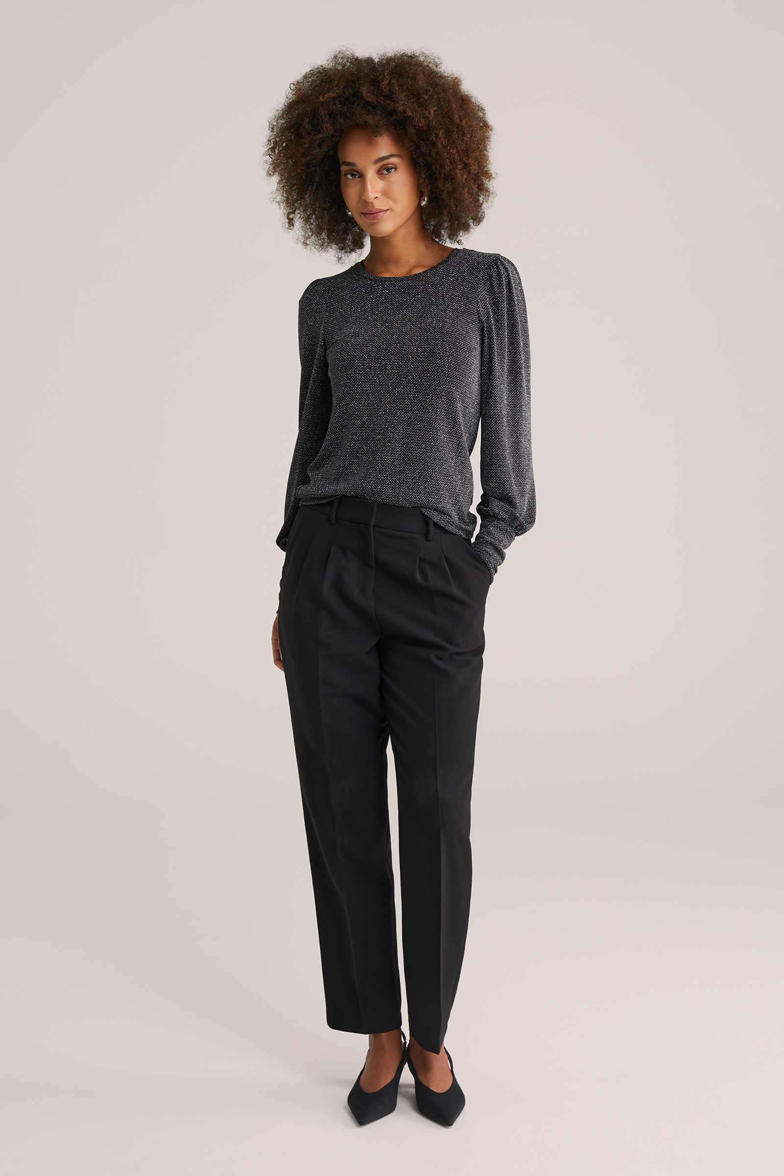 Dames T-shirt met glittergaren