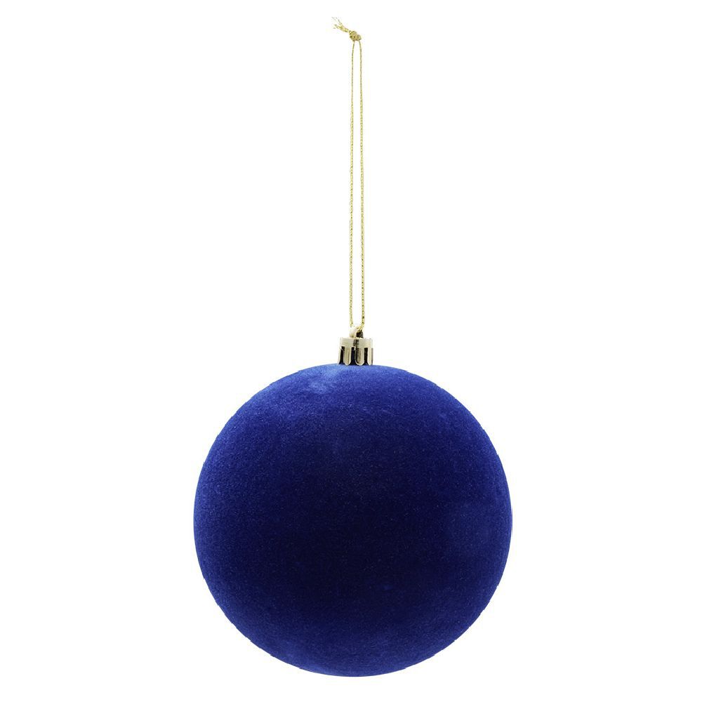 Boule de No&euml;l velours uni Ø10 cm