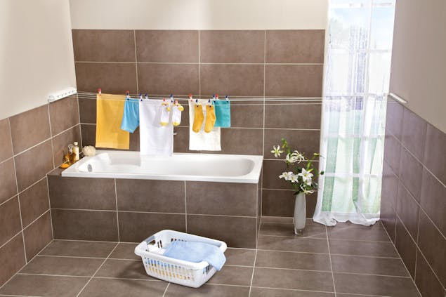 Leifheit Rollfix 210 White Wall Mounted Cloth Drying Line Extendable 83040