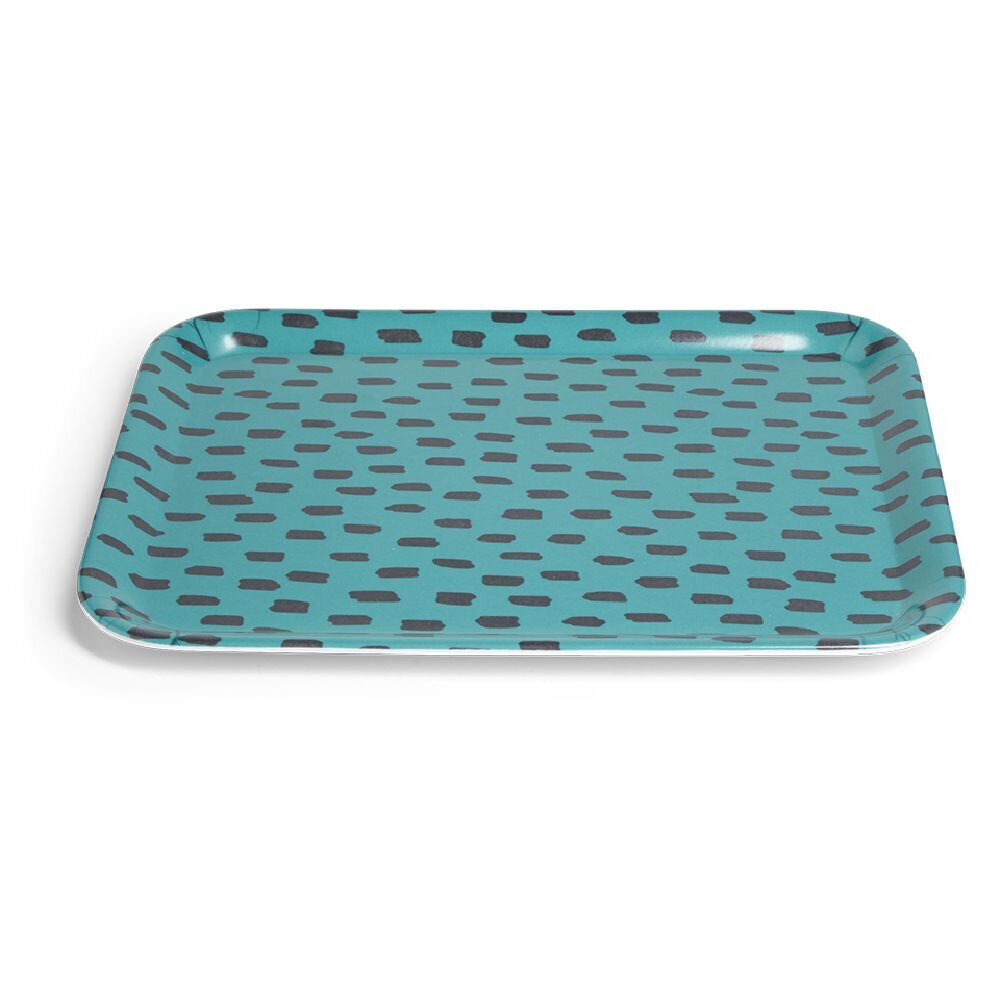 Plateau mélaminé vert 28,7x21,7x1,5cm