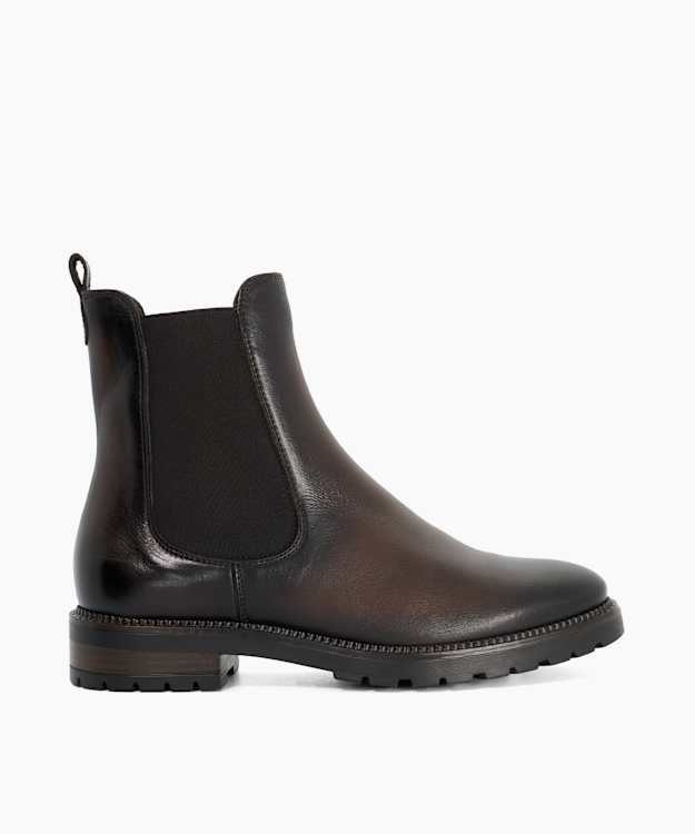 Poema Brown - Cleated Sole Chelsea Ankle Boots