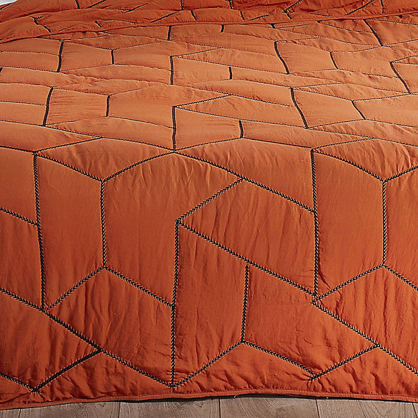 Jeté de lit Calisson (150x200 cm - Rouge Orangé)