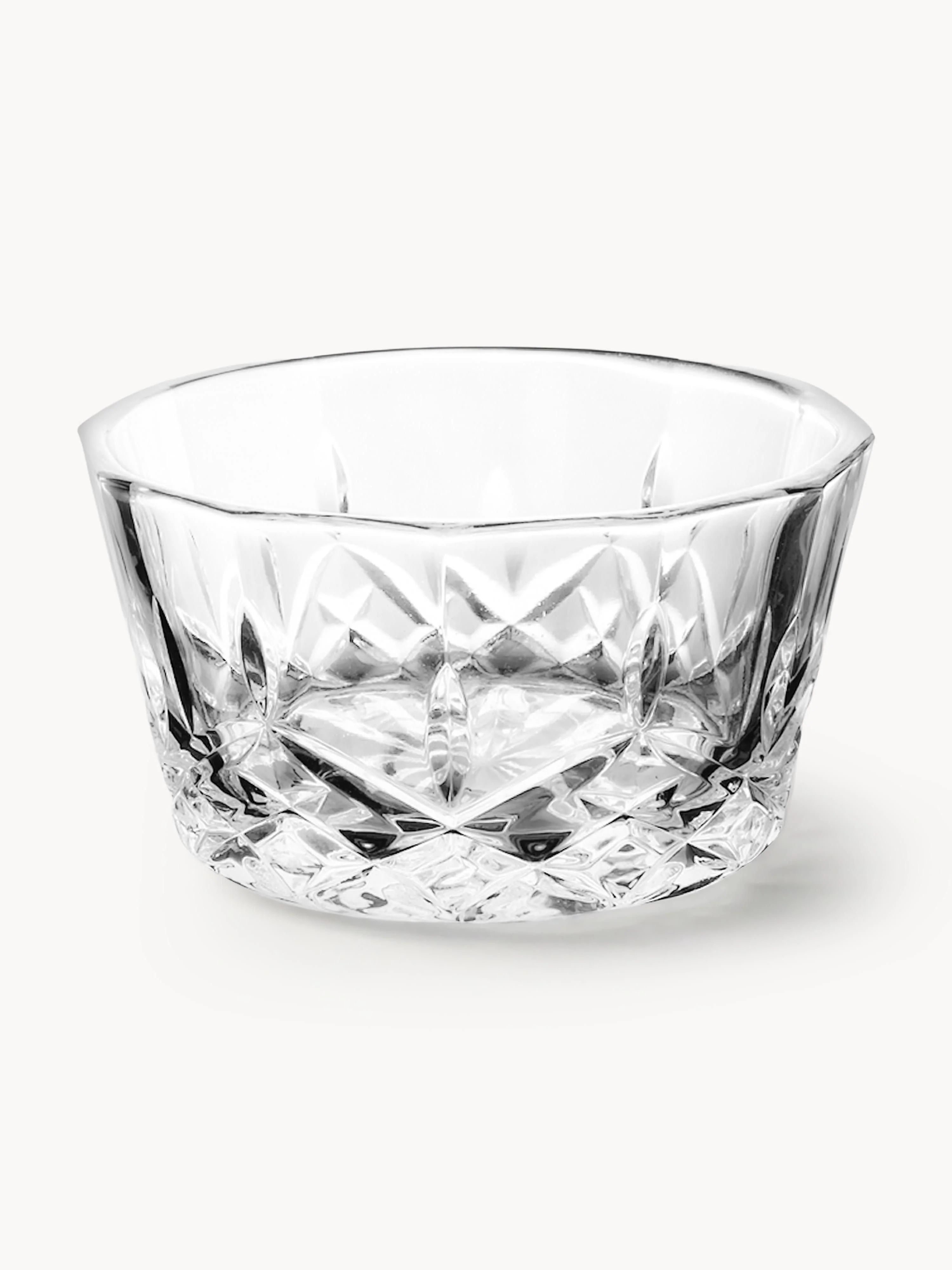 Glas-Dipschälchen Harvey mit Kristallrelief, 4er-Set