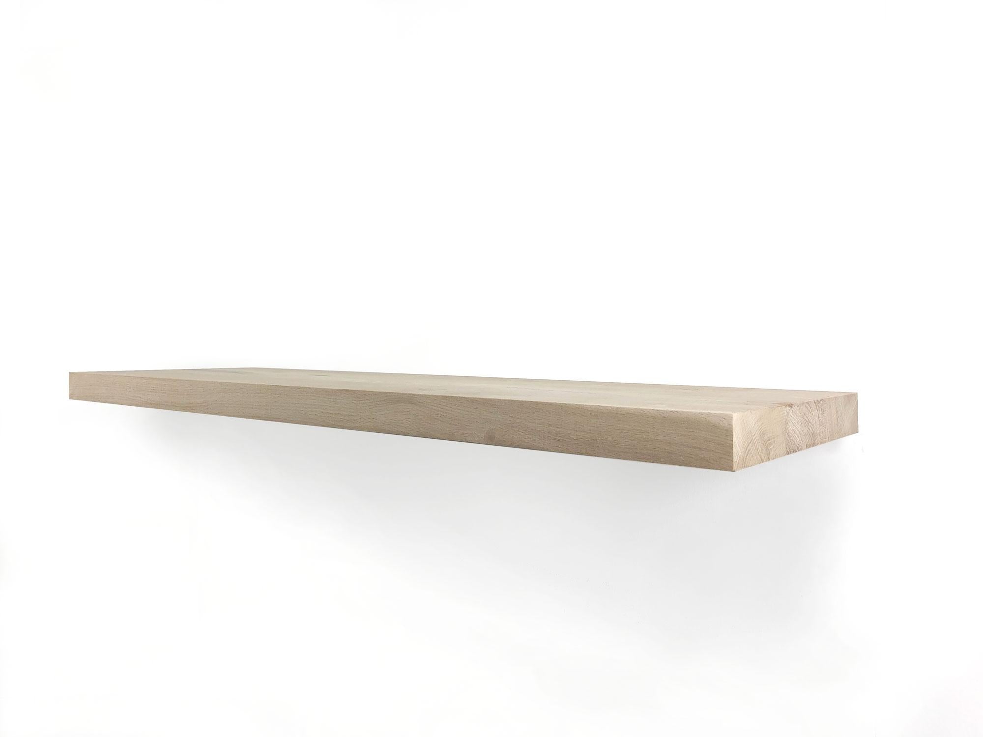 Woodbrothers Zwevende wandplank eiken recht 60x25cm