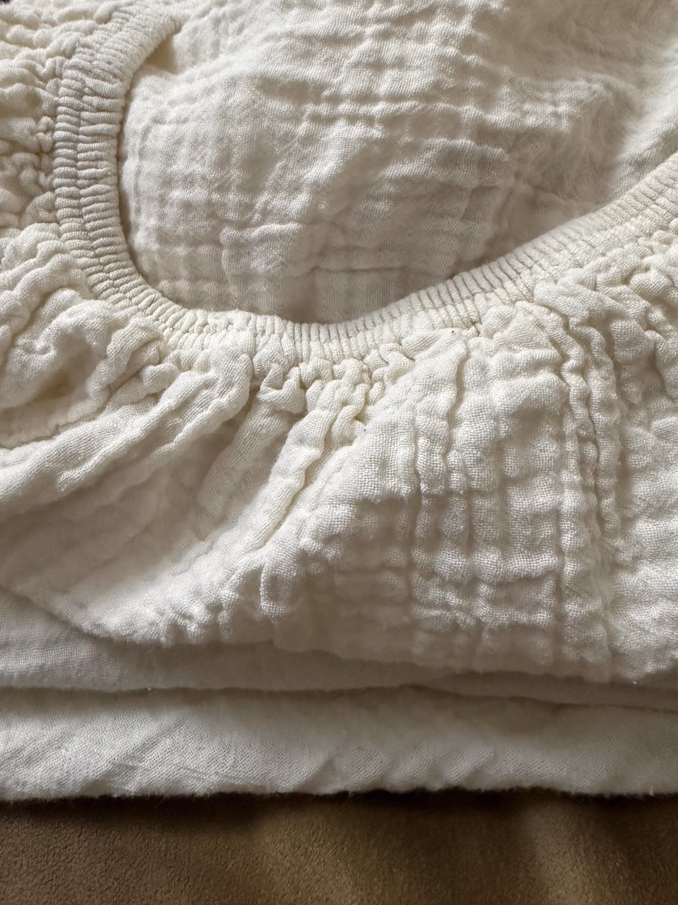 Muslin Fitted Bed Sheet, Cotton Gauze Breathable Muslin Sheet